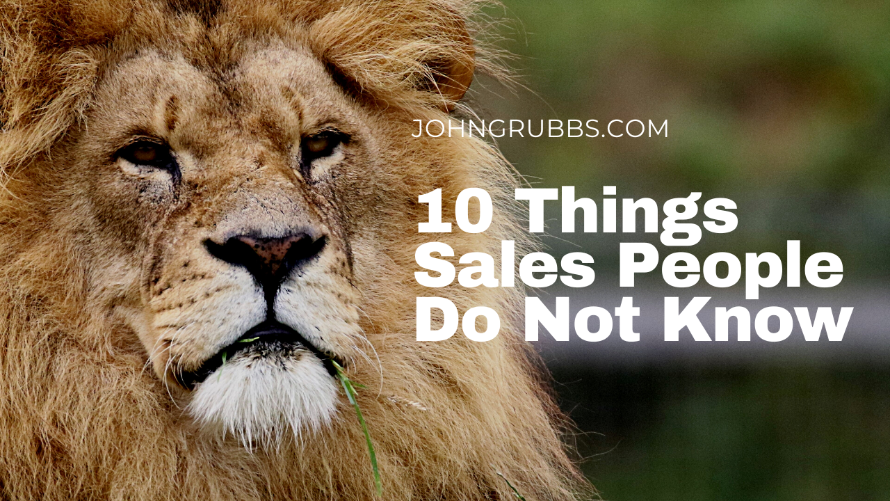 10 things sales do not know